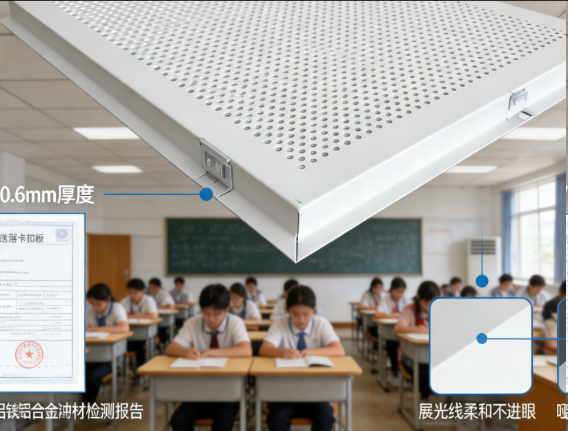 铝扣板厂家支招：学校年底装修，铝扣板吊顶这么选才靠谱